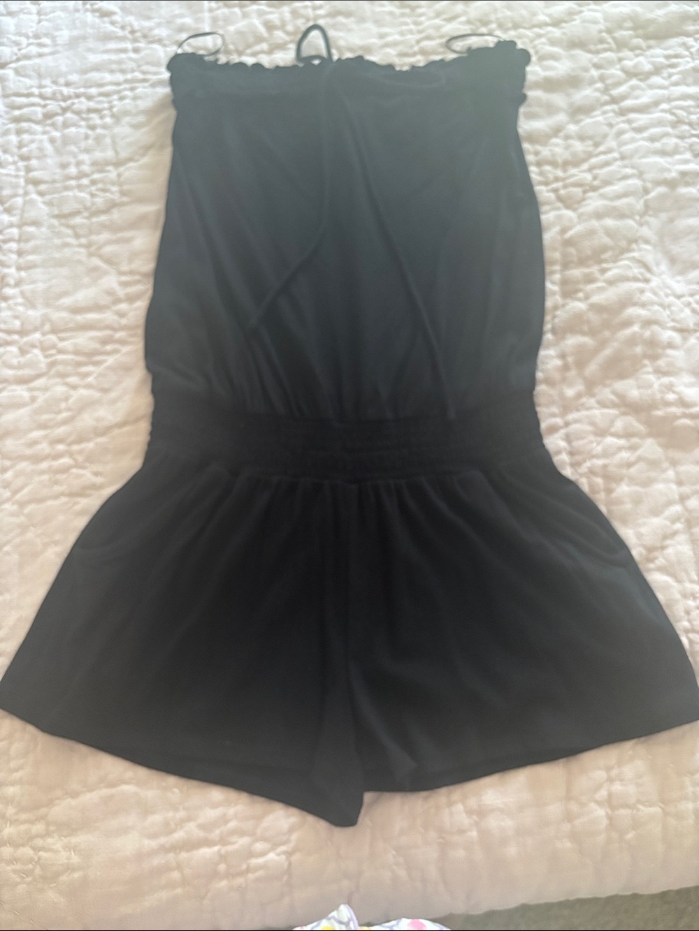 Express Black Strapless Romper
